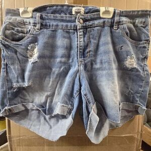 Old Navy Light Blue Distressed Jean Shorts